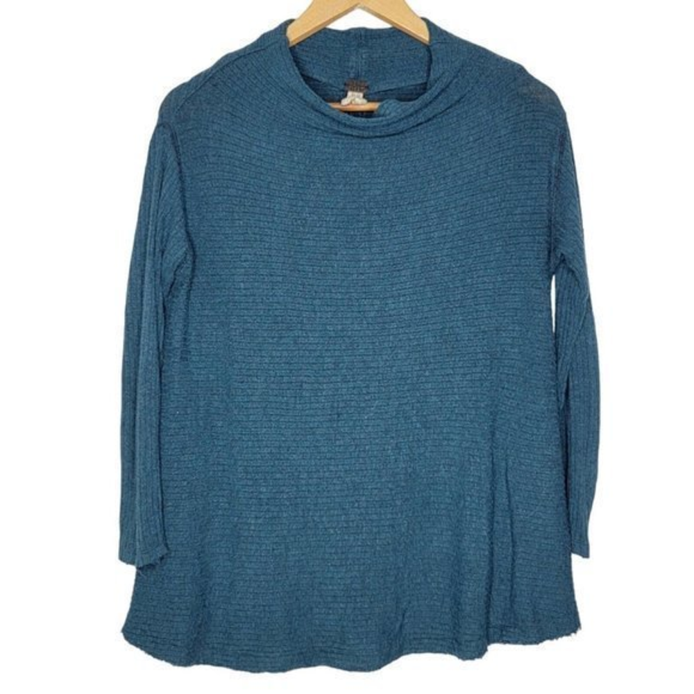 We‎ The Free Small Long Sleeve Pullover Cowl Neck Blue Women's Sweater